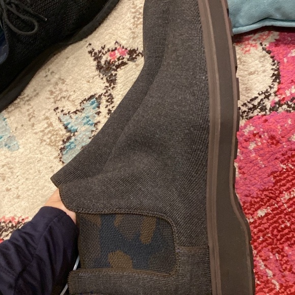 Rothy’s / Men’s Merino Chelsea Boot in dark chocolate brown camo 11 - Picture 4 of 7